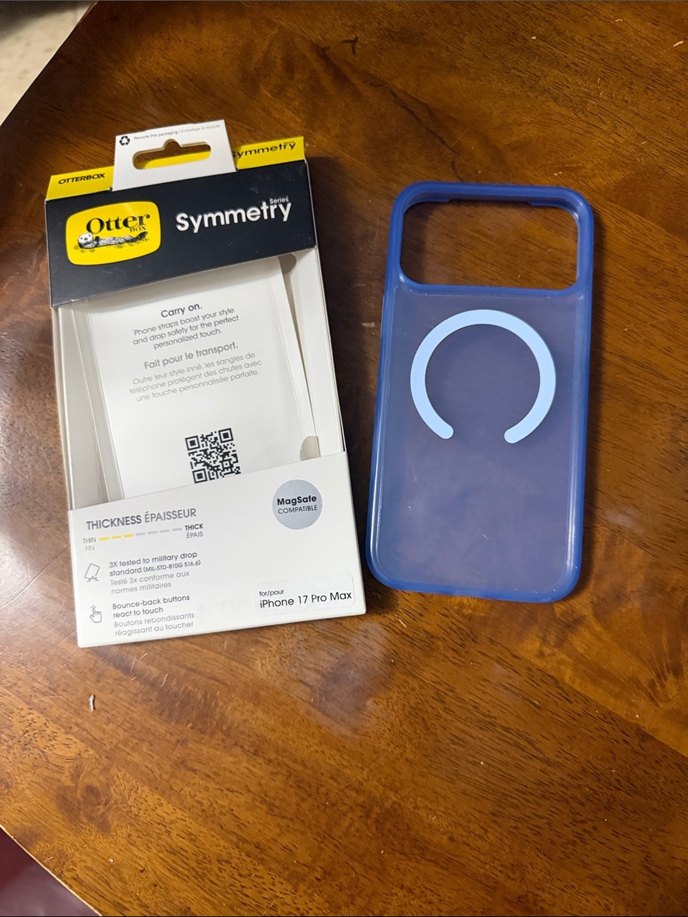 OtterBox Symmetry Series Blue iPhone 17 Pro Max Case with MagSafe Ring